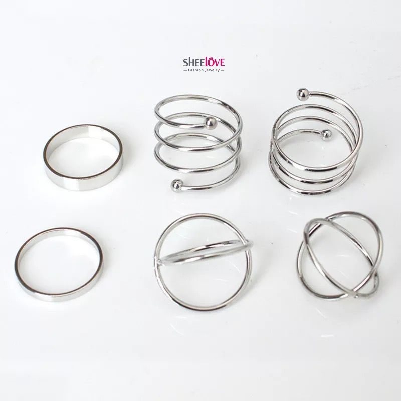 [HCM]SET 6 NHẪN RETRO PHONG CÁCH CHÂU ÂU CỔ ĐIỂN