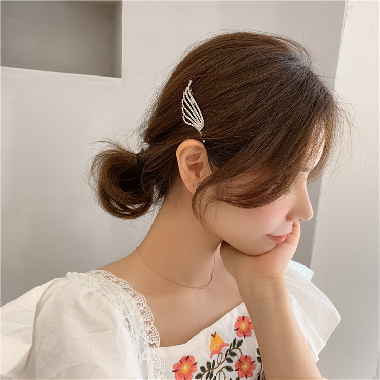 [HCM]Kẹp tóc họa tiết cánh tiên đính đá lấp lánh TOC10
