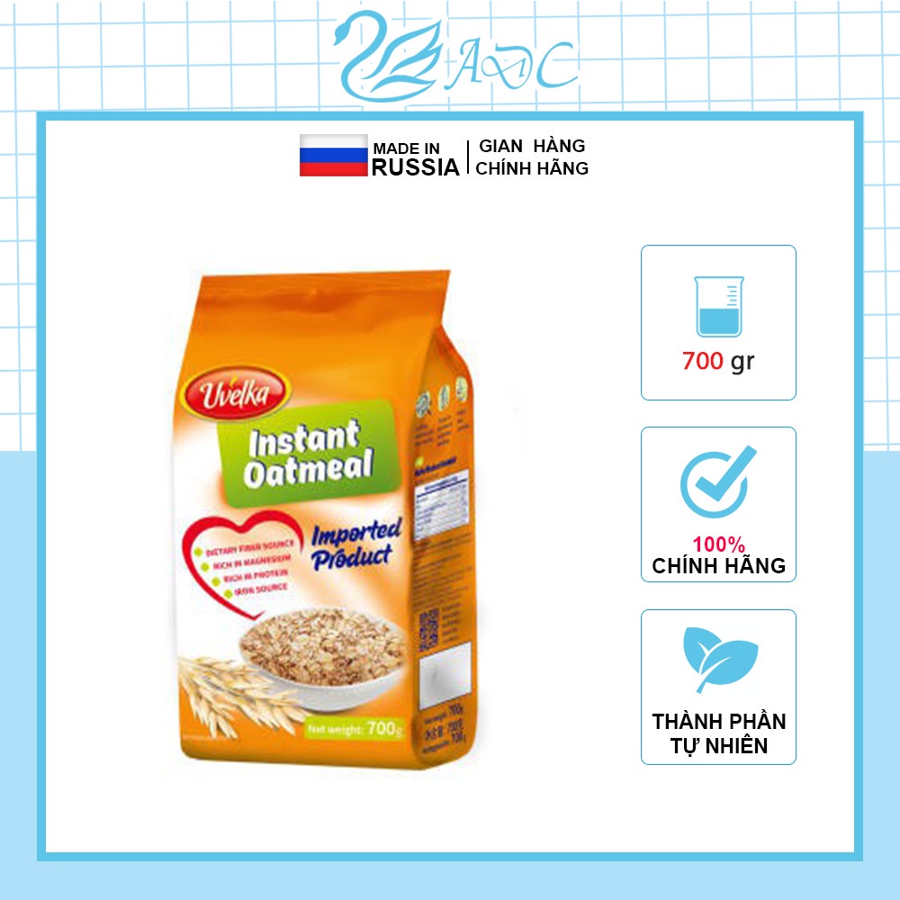YẾN MẠCH NGA ĂN LIỀN UVELKA 700gr (Date 07/2022)