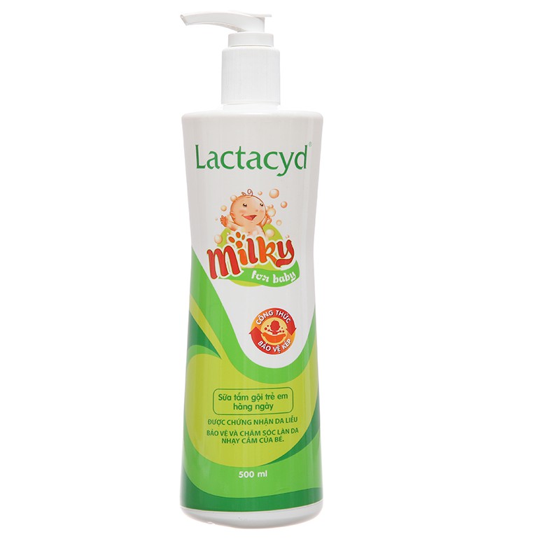 sữa tắm gội trẻ em lactacyd milky