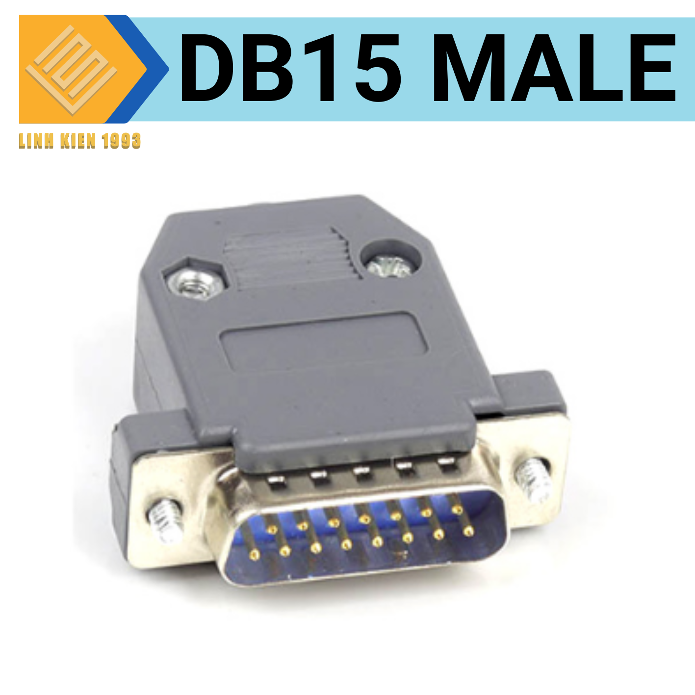 Đầu db15 cái có vỏ 2 hàng chân
