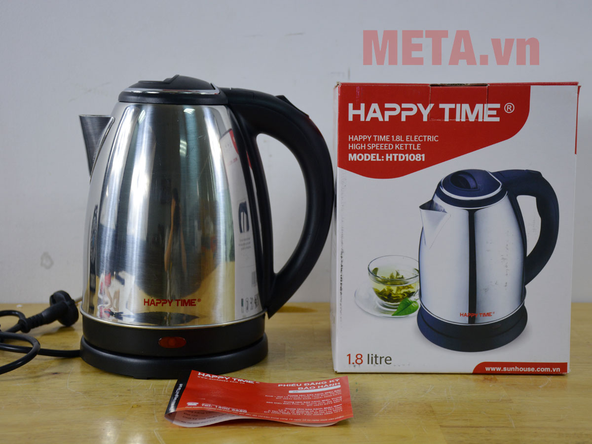 Ấm siêu tốc inox 1.8L SUNHOUSE HAPPYTIME
