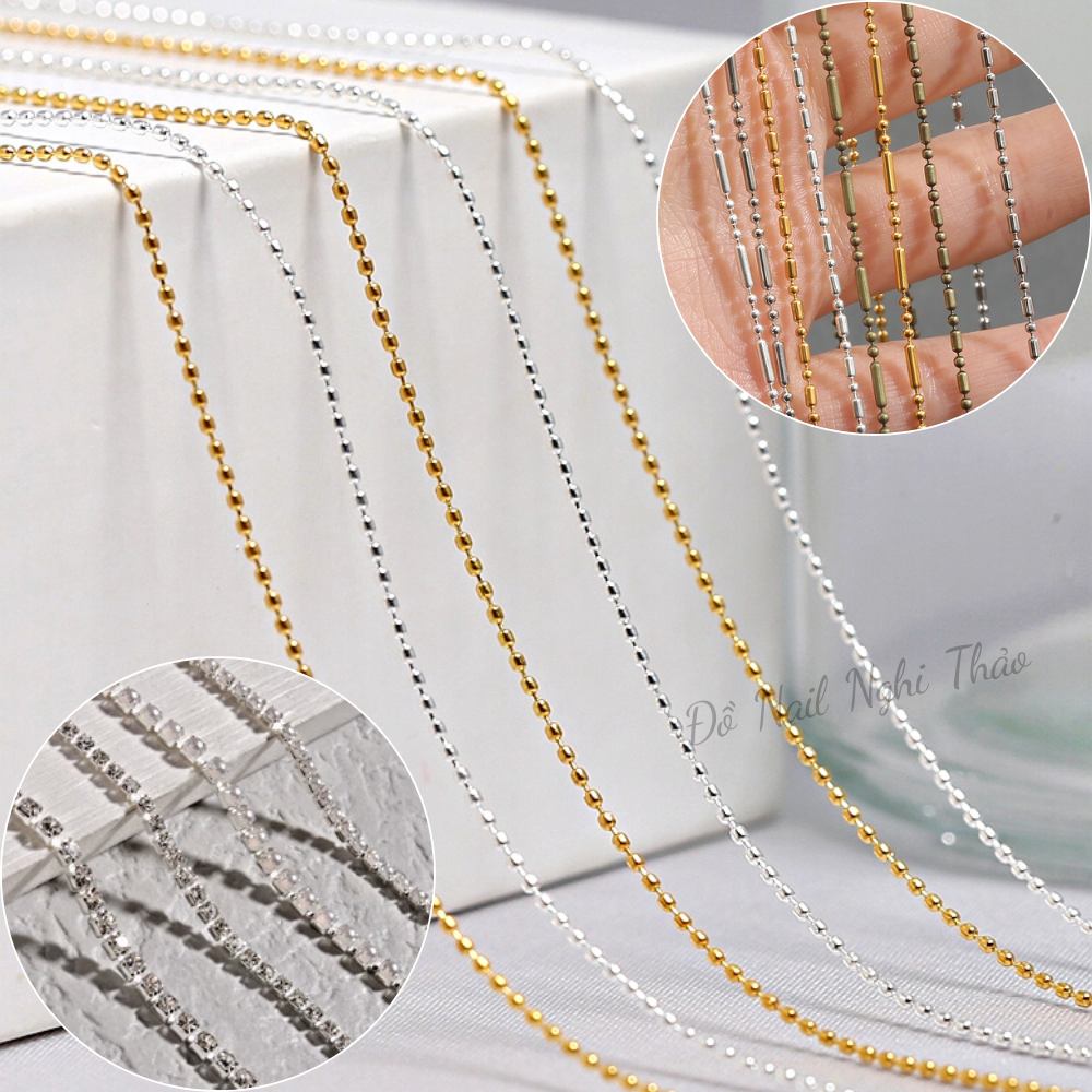 Dây bi nail tròn đính móng NGHI THẢO