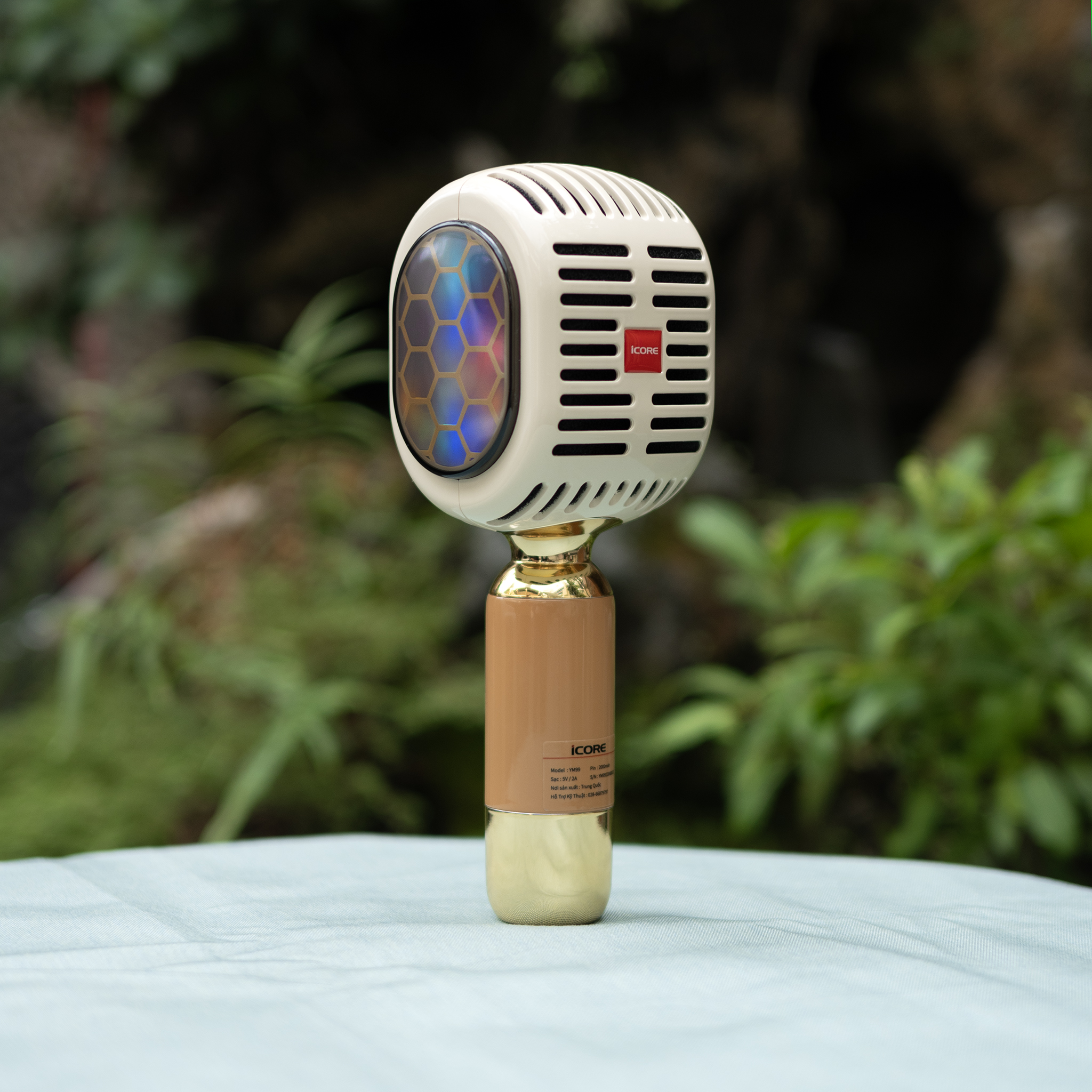 Micro Karaoke kèm loa Bluetooth iCore YM99 - Hàng Chĩnh Hãng