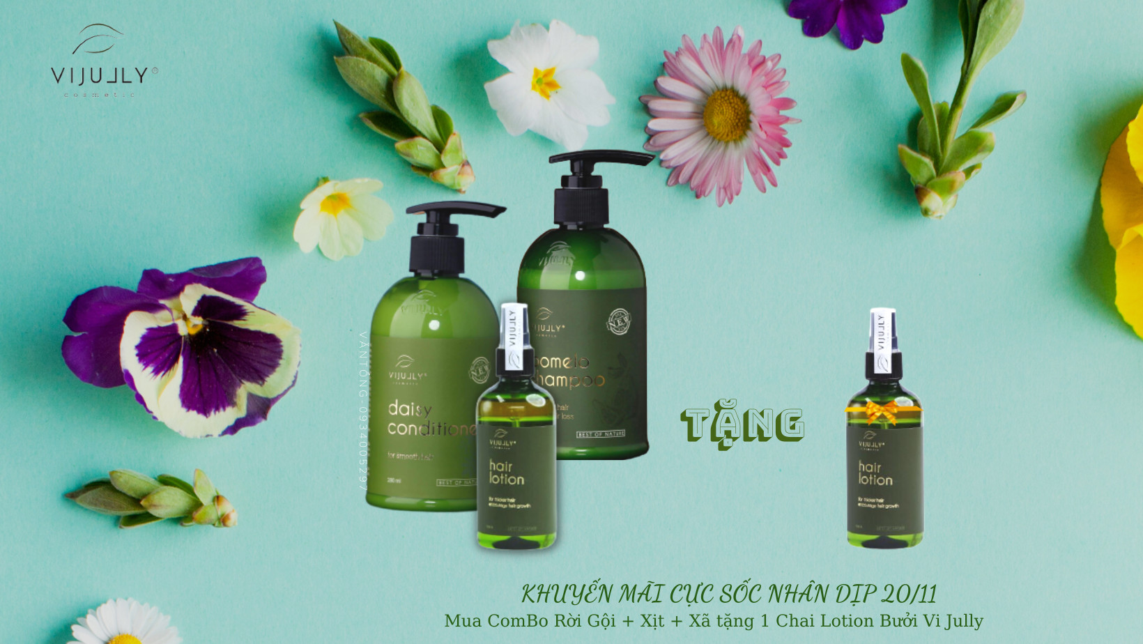 Combo Dưỡng Tóc Vijully (CHÍNH HÃNG 100%) Giảm rụng tóc, Dưỡng tóc, Kích mọc tóc