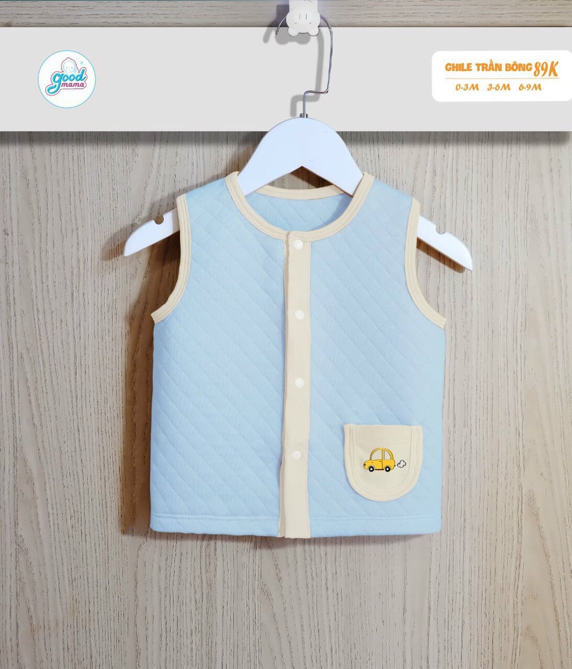 Gile trần bông Goodmama cho bé 0-9M