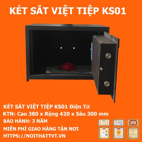 Bảng giá Két Sắt Khách Sạn Việt Tiệp KS01ĐT Nâu (Cafe)