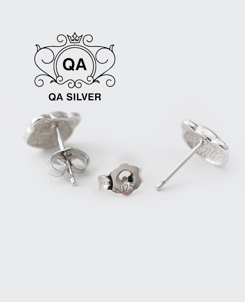 Chốt bướm khuyên tai bạc 925 phủ Platinum đế chui nụ S925 QA SILVER Earring Backs Cap AC200701