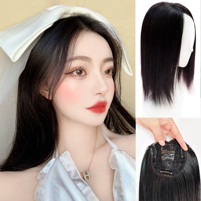 Tóc giả mái thưa phủ hói tự nhiên có da đầu