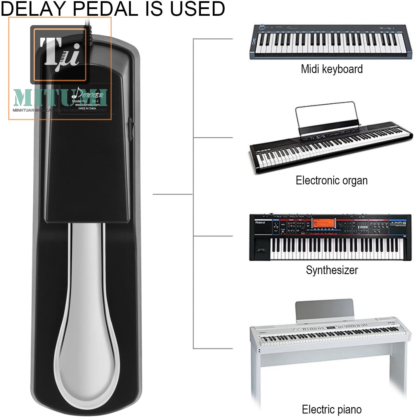 Chân Đạp Pedal Sustain Cherub WTB-005  hàng tốt