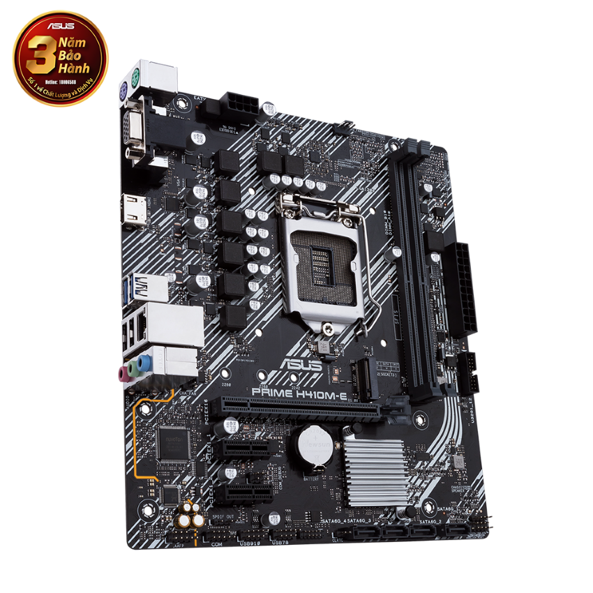 Mainboard ASUS PRIME H410M-E (Intel H410, Socket 1200, m-ATX, 2 khe Ram DDR4)