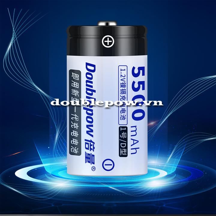 Pin đại sạc Doublepow size D 5500mAh dung lượng thật
