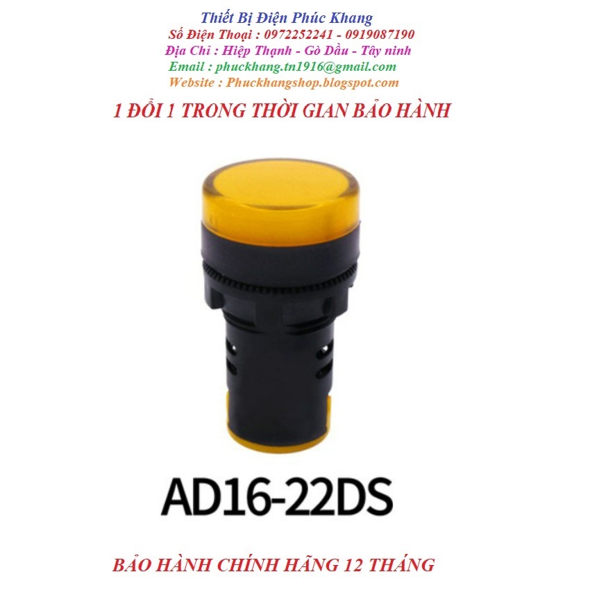 [FREESHIP] Đèn báo pha 220v. đèn báo tủ điện Φ 22