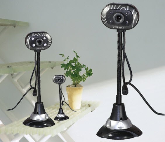 Ultra-Clear High-Definition Webcam with Mic and 4 Led Lights