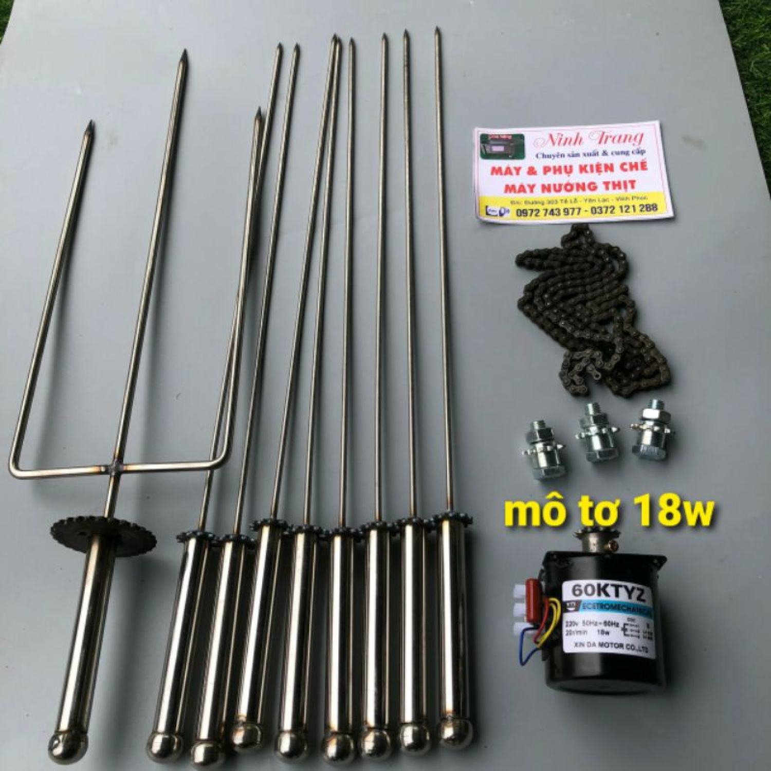 Mô tơ giảm tốc 220V + bộ chế máy quay thịt