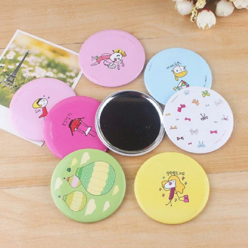 Combo 5 Gương mini trang điểm đánh phấn , kem bỏ túi | Gương tròn nhỏ dễ thương cute giá rẻ