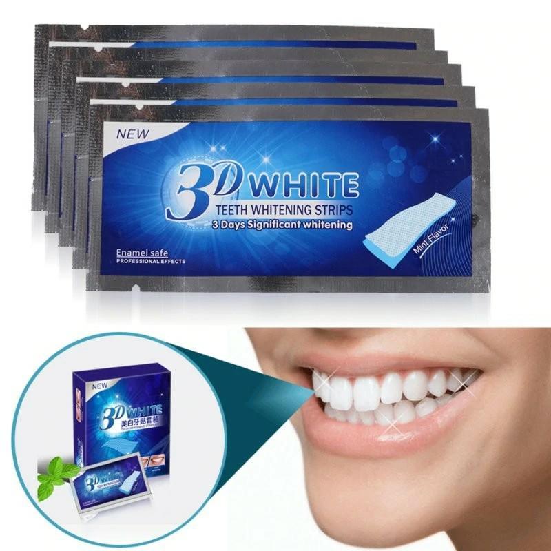 Miếng dán dưỡng trắng răng hiệu quả - Hộp 7 gói 14 miếng dán cao cấp