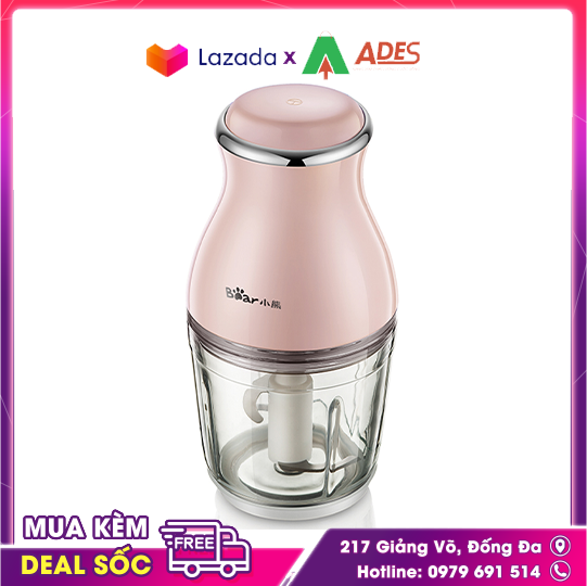 Máy xay thực phẩm bear qsj-b02u2 - bản quốc tế - bảo hành chính hãng - xay cháo, rau củ, thịt, cá cho bé, xay đa năng