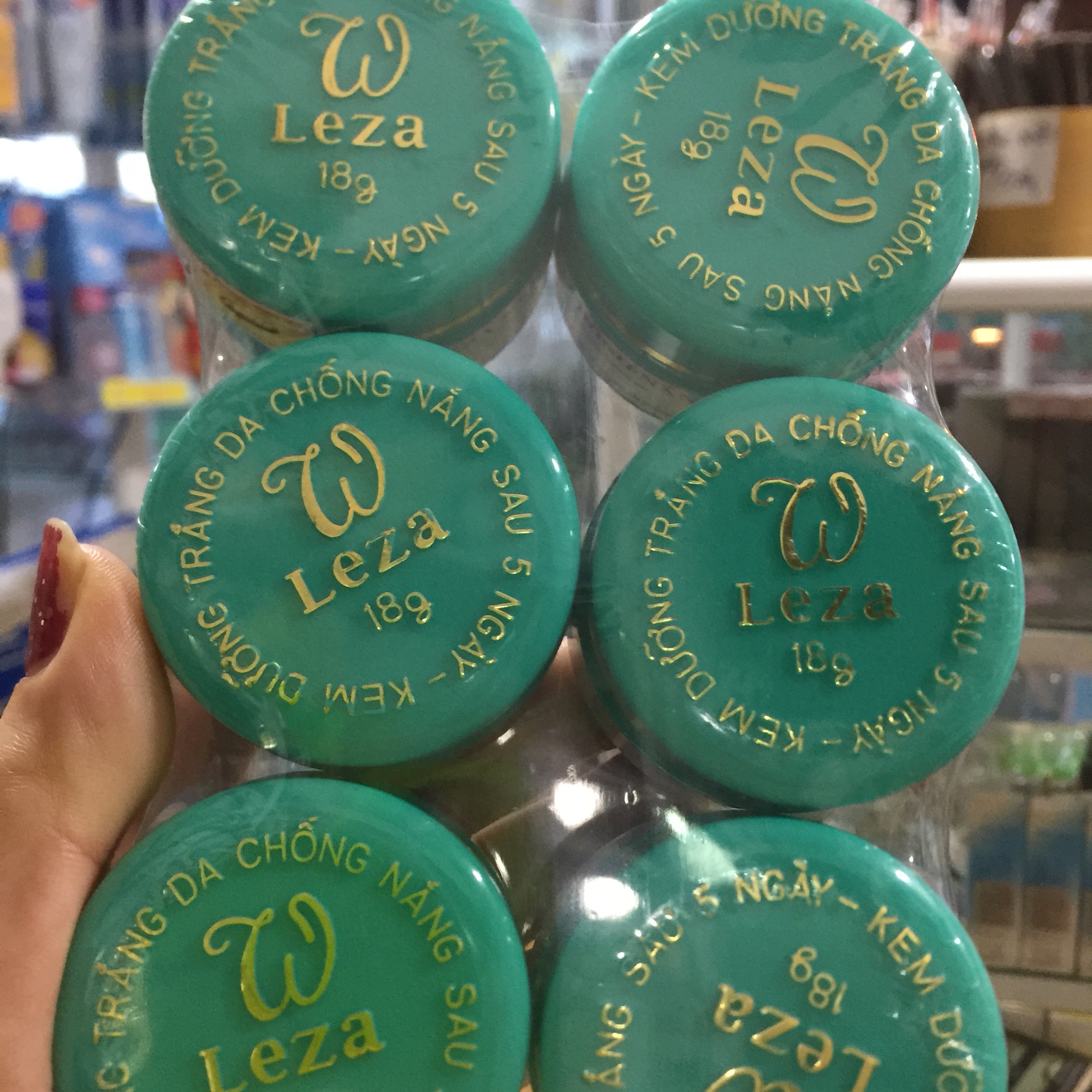 Lốc 6 hộp kem Wleza trần trắng da chống nắng