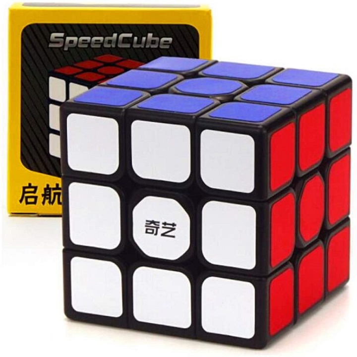 Rubik 3x3 QiYi Sail W Rubic 3 Tầng Khối Lập Phương 3x3x3 Đồ Chơi Thông Minh 56mm x 56mm x 56mm viền đen