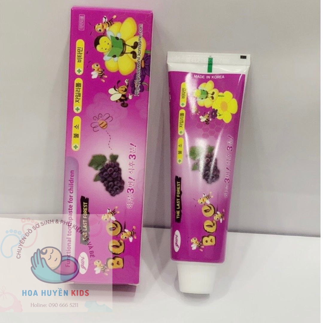 Kem đánh răng em bé BEE hàn quốc hương trái cây ( Tuýp 90g)