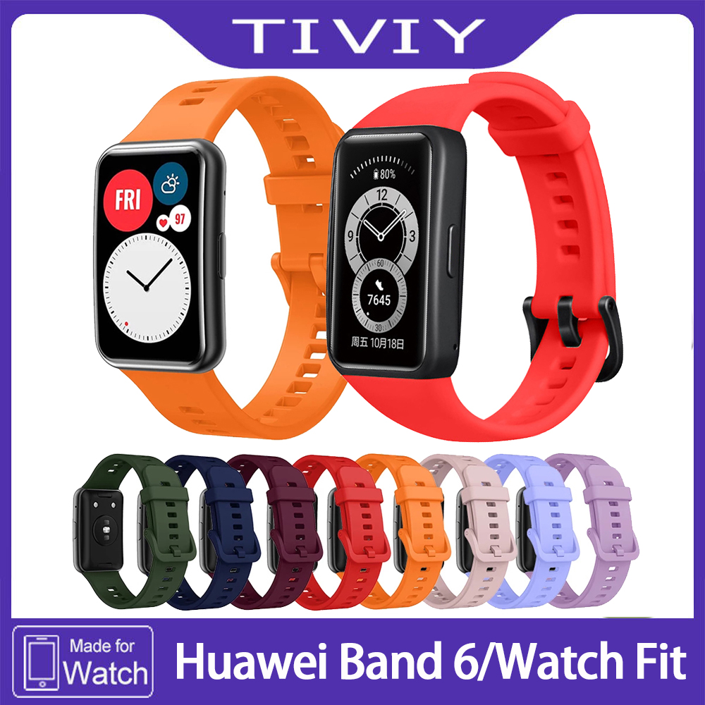 Band 6 Dây đeo silicon thể thao cho Huawei Band 6 pro Smart Wristband