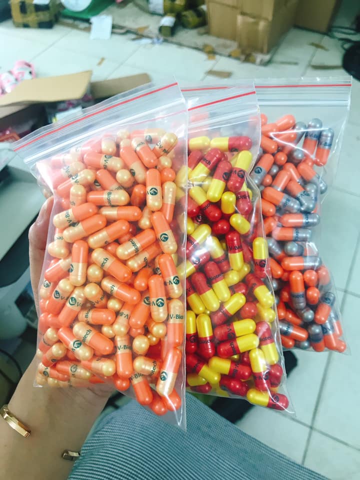 Combo 10 viên kích trắng dùng để trộn kem