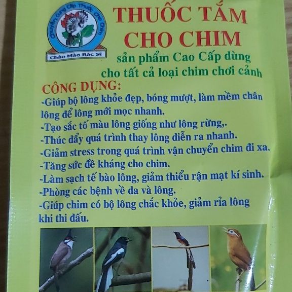 3 gói tắm cho chim