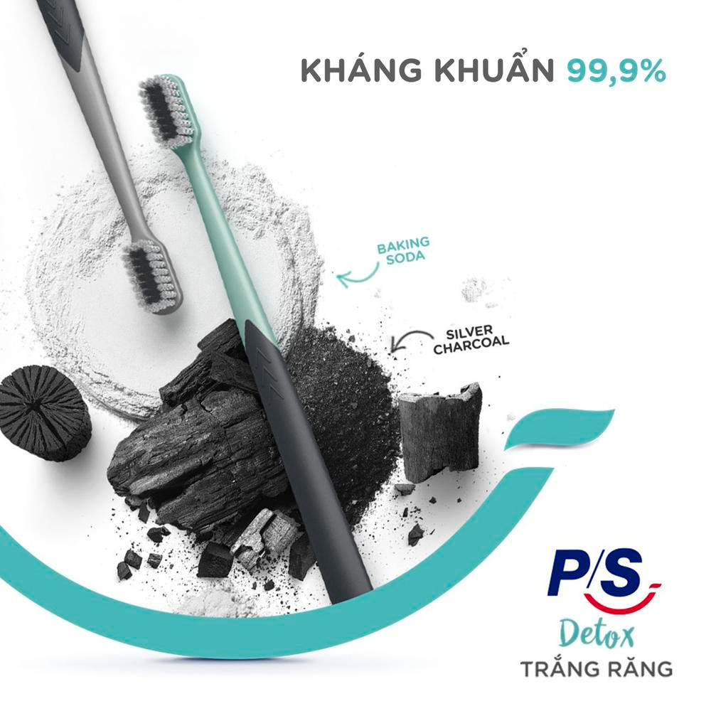 Bàn Chải P/S Detox Trắng Răng Siêu Mềm