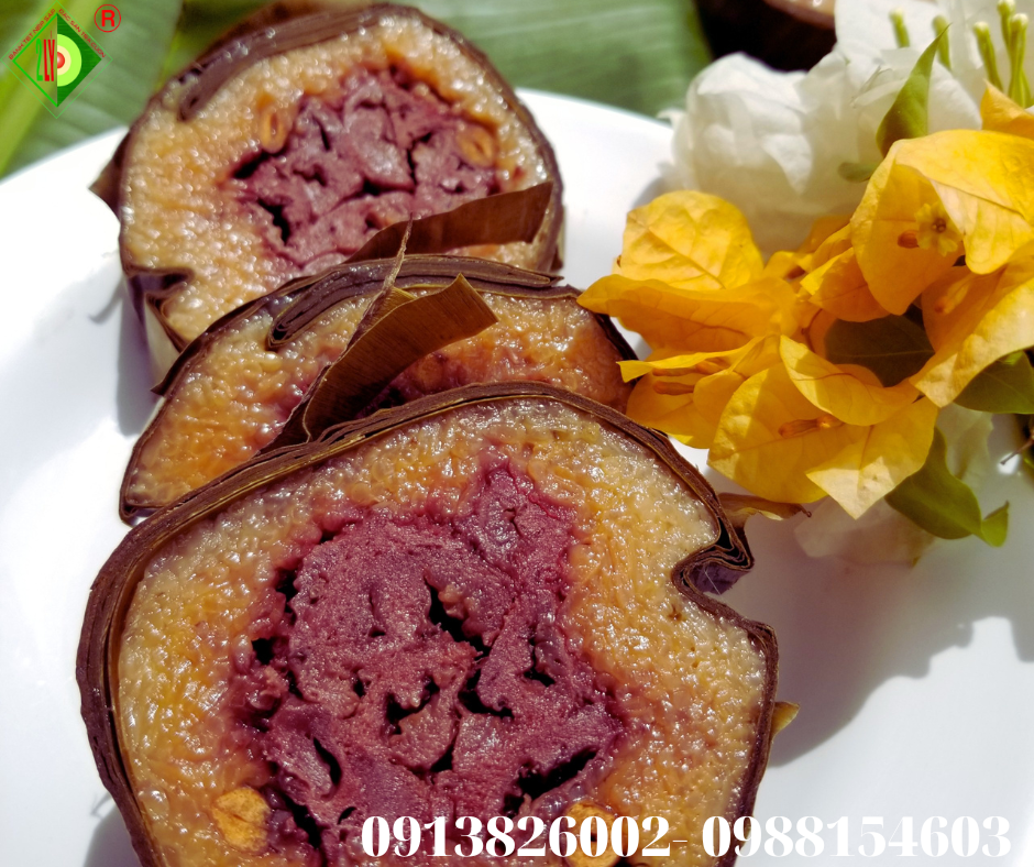Bánh Tét Nhân Chuối [Bánh tét Trà Cuôn Hai Lý tại Trà Vinh]