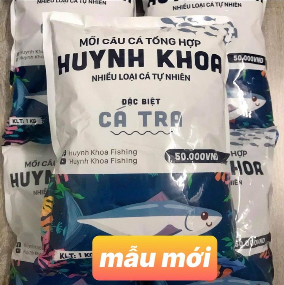 [TẶNG KÈM CHÙM NHO 4 LƯỠI] 1KG MỒI CÂU CÁ TRA HUỲNH KHOA