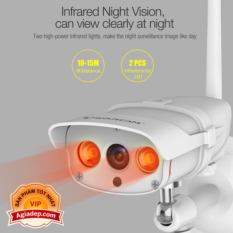 Camera Wifi Vstarcam ngoài trời full HD 1080P Độ nét cao - HOT