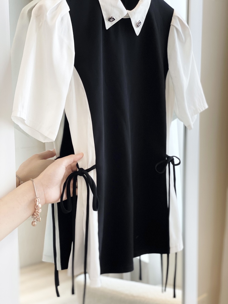 BEAUTEBYV - Áo nữ cách điệu eo thắt dây nơ Meime