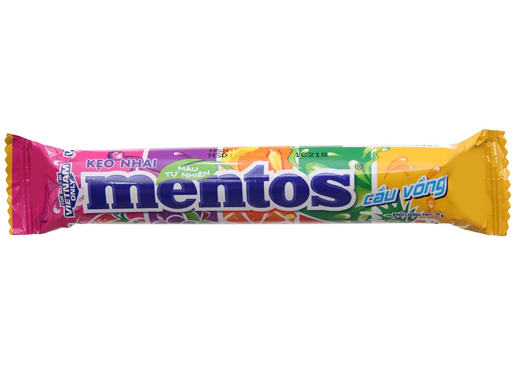 Túi KẸO THỎI MENTOS HƯƠNG BẠC HÀ 16 Thỏi