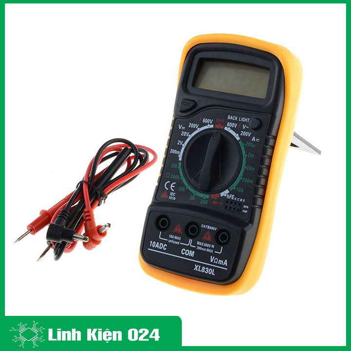 Đồng hồ đo điện tử vạn năng XL830L, đồng hồ đo điện đa năng XL 830L, đo điện áp hiển thị số, đồng hồ đo có kèm pin theo