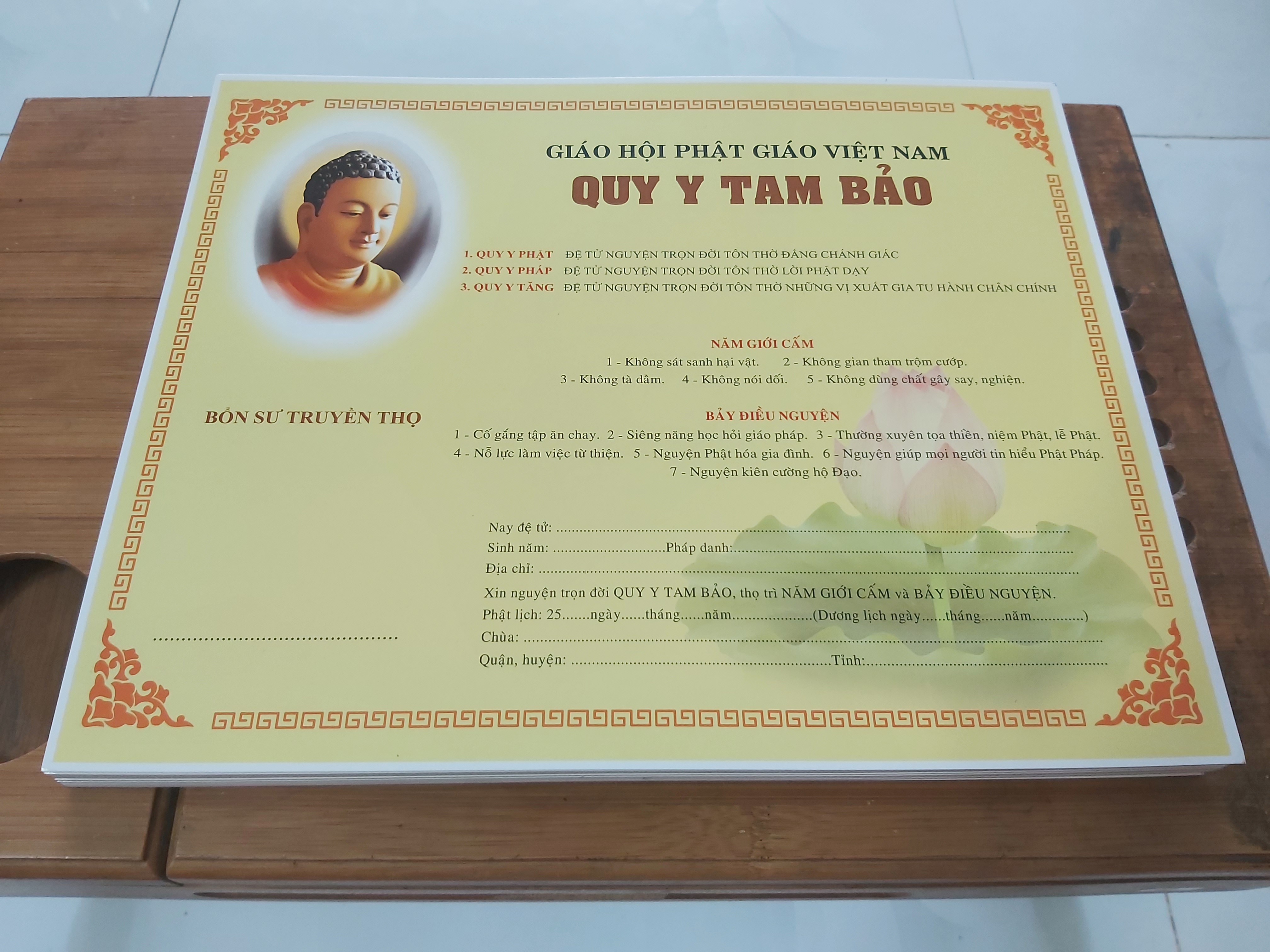 [HCM]Phái Quy Y Thích Ca ( xấp 50 tấm)