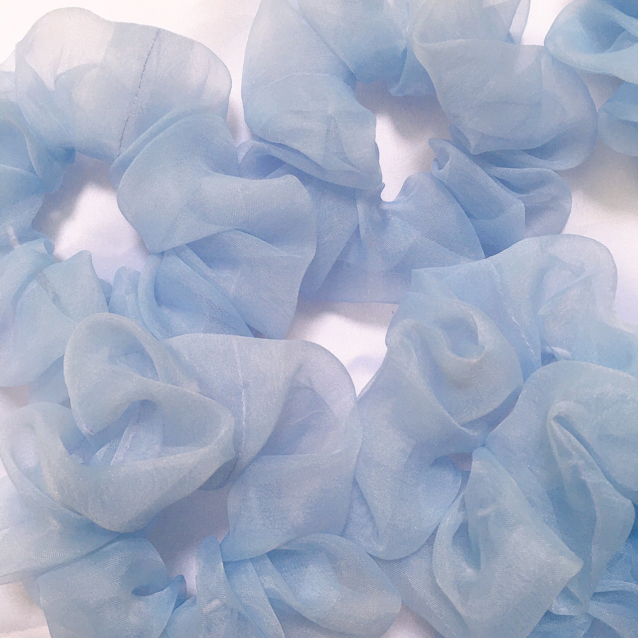 [HCM]CỘT TÓC SCRUNCHIES VOAN XANH MIN SIZE NHỎ SIÊU ĐẸP - CỘT TÓC HOTTREND
