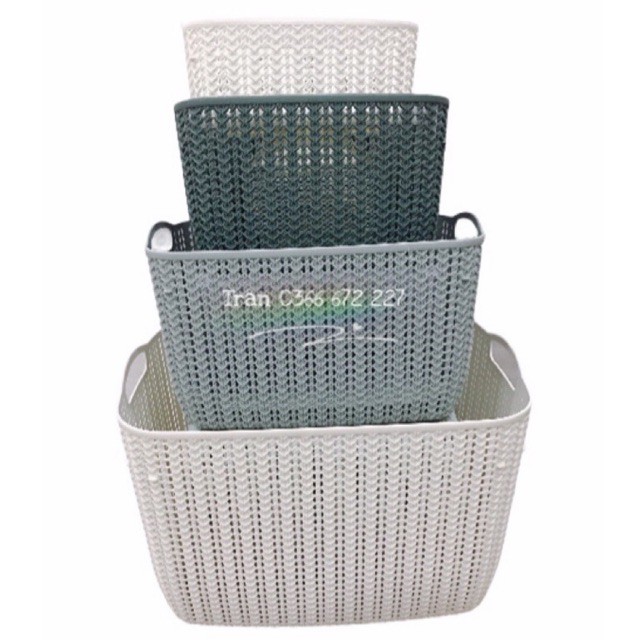 [Mã LIFEXANH03 giảm 10% đơn 500K] Giỏ nhựa đan Hàn Quốc Sâu lồng đủ size(lớn-đại khách ib shop)