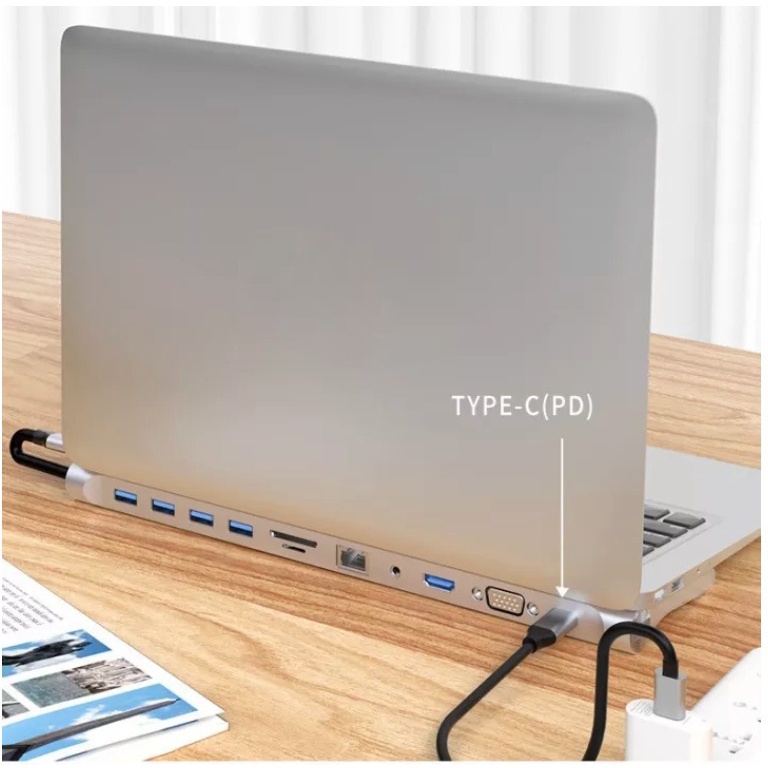 NIKKO Bộ Hub chuyển đổi 11 cổng/ USB-C/ Type C Adapter