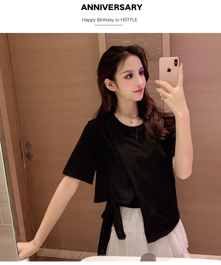 Aó Thun Captop Cột Dây Cute Dễ Thương