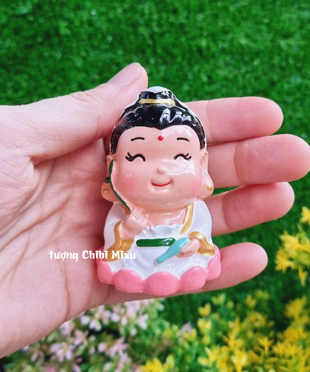 [HCM]Tượng chibi Quan Âm Bồ Tát size 6cm