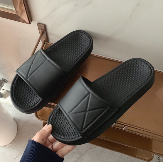 Dép nữ dép kẻ ô siêu nhẹ đế cao trần trám chống nước êm chân