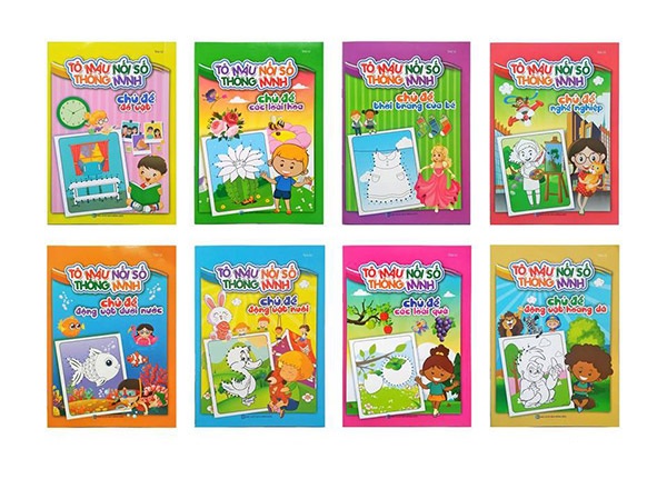 [HCM]sách tô màu 8 cuốn cho bé