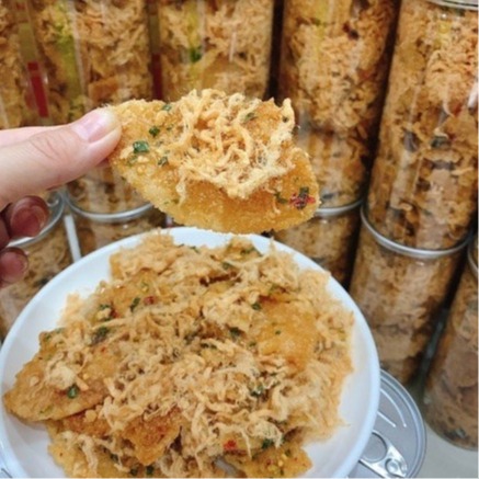 1 KG- Cơm cháy mắm hành lắc chà bông xù