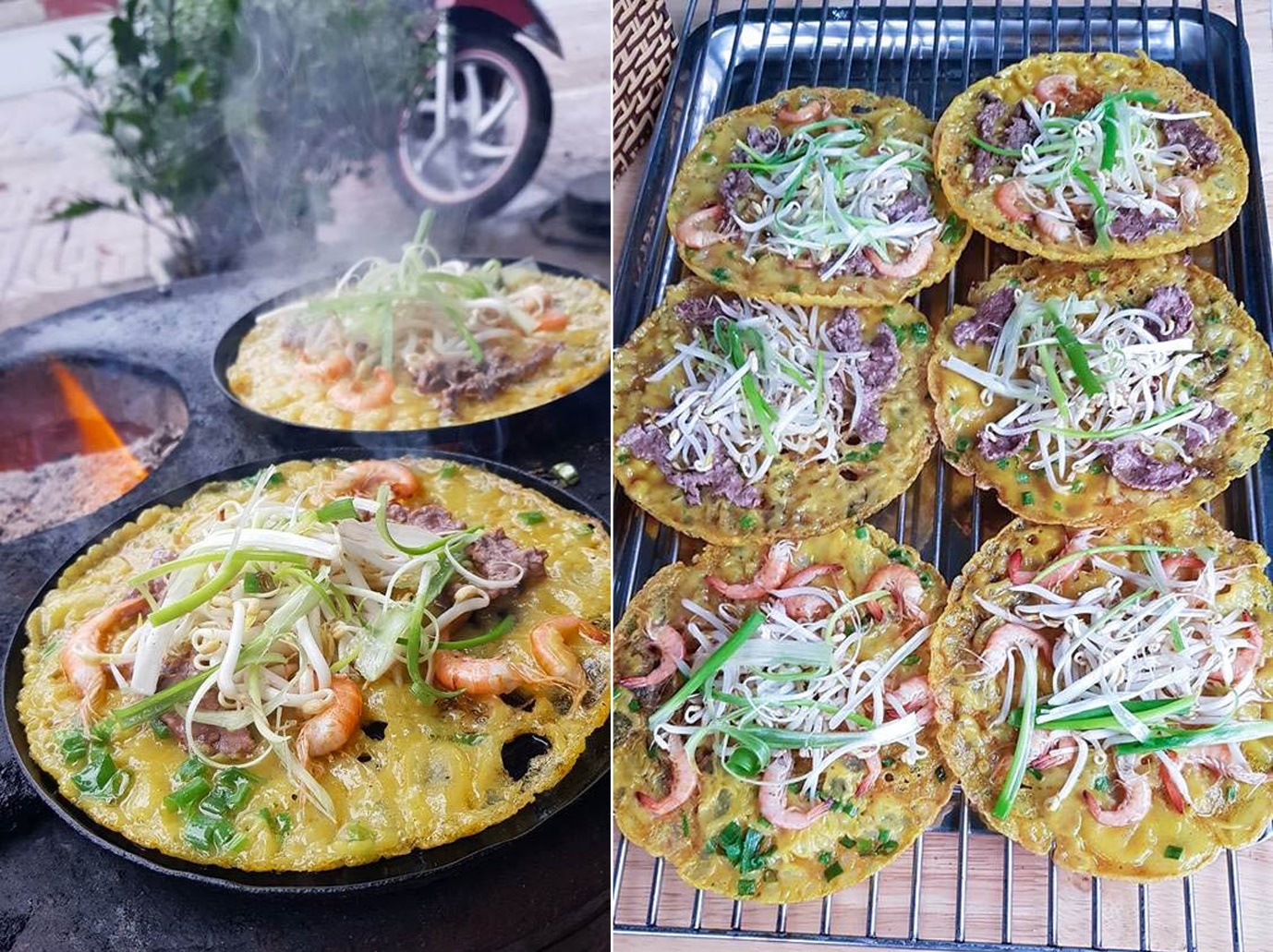Khuôn bánh xèo Miền Trung [GIÒN BÁNH, KHÔNG DÍNH][CÓ CÁN GỖ]