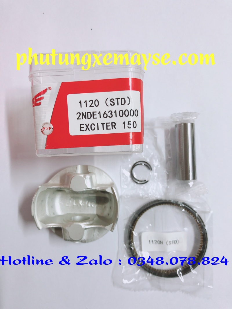 Bộ hơi (xi lanh - pistong - xéc măng) xe Exciter 150cc