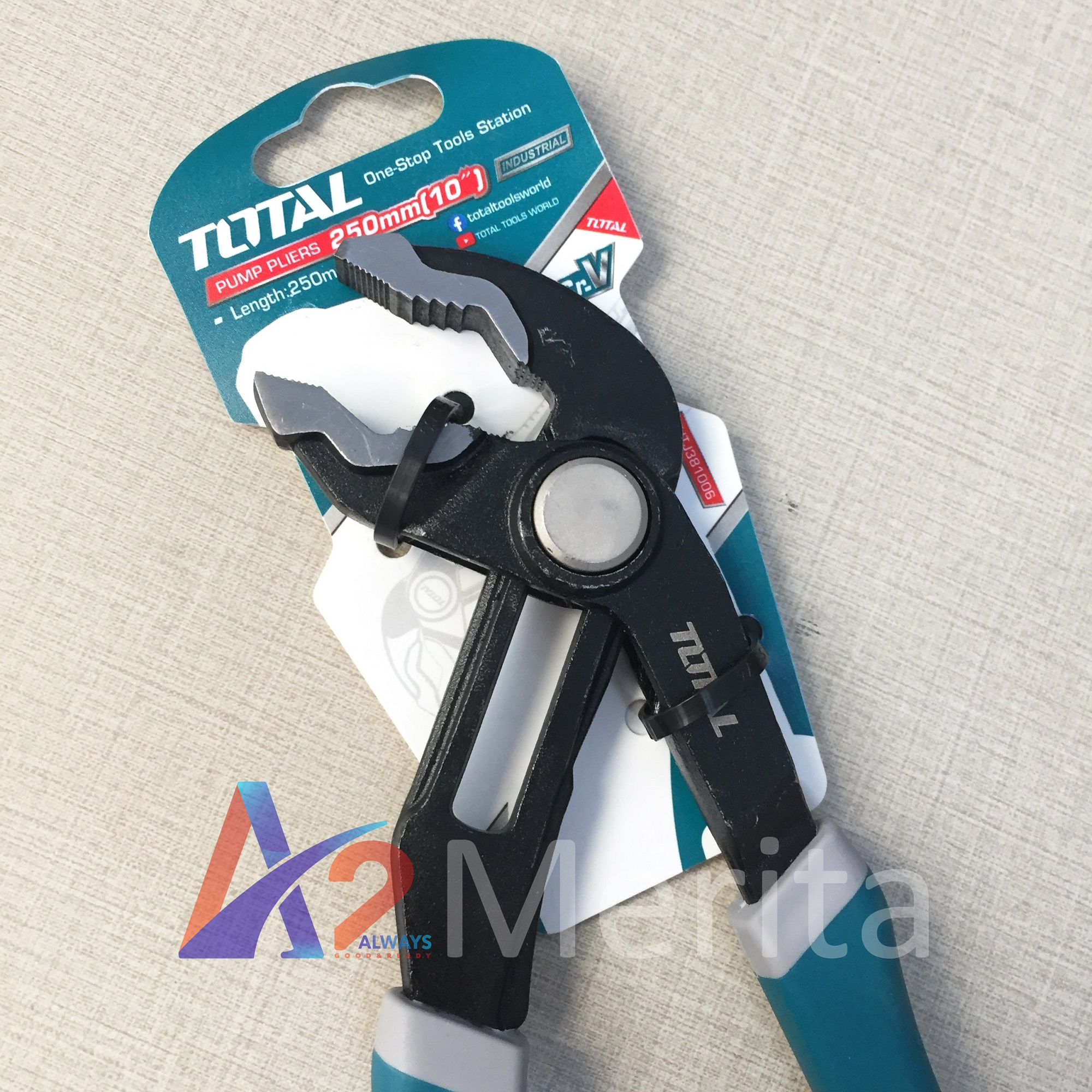 Kềm mỏ quạ 10"/250mm Total THTJ381006 (Kiểu mở nhanh)