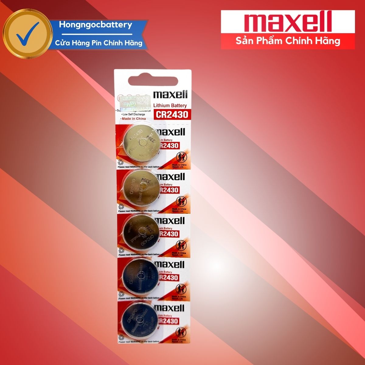 Pin CR2430 Maxell Lithium 3V - Hàng chính Hãng