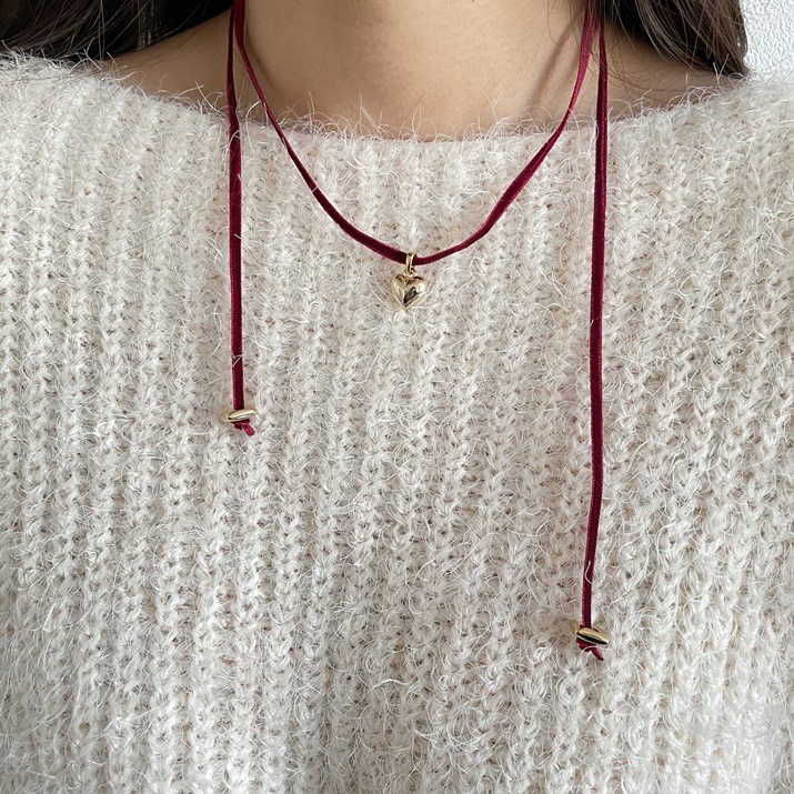 Dây chuyền Tiny heart line phong cách Hàn Quốc