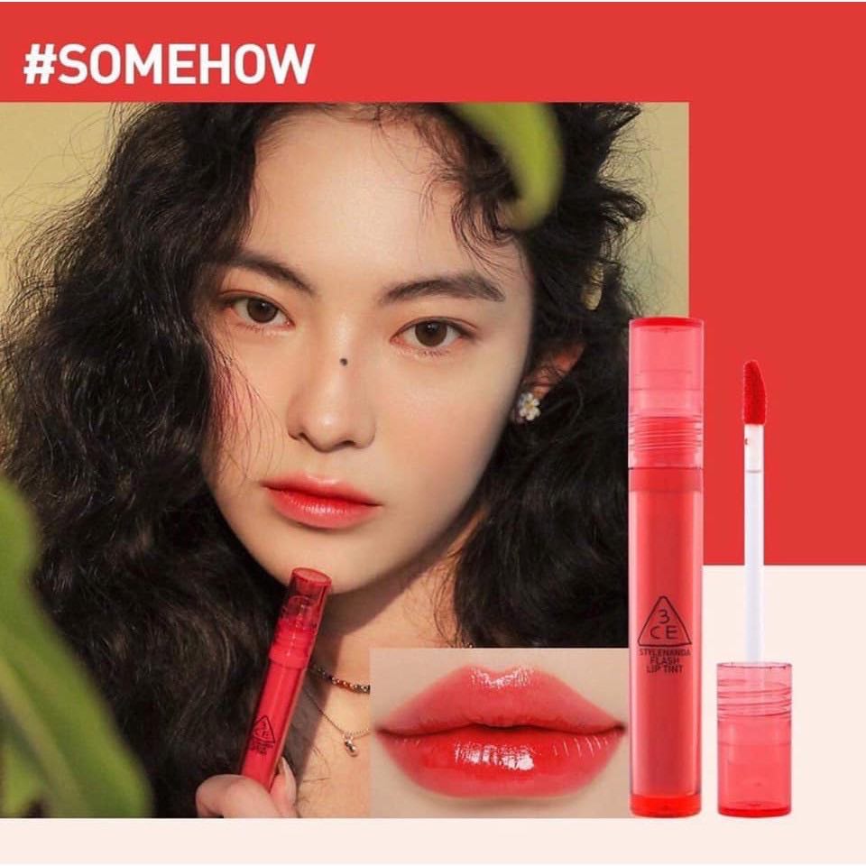 Son Tint Bóng Tỏa Sáng Lấp Lánh 3CE Flash Lip Tint.